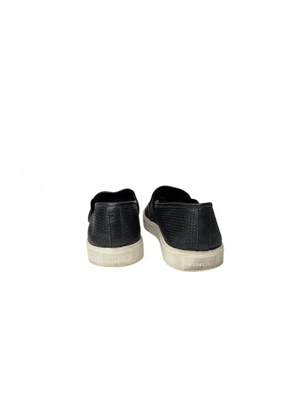 Vince Blair Black Leather Slip-On Sneakers US 10‎